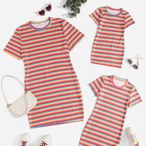 Shein rainbow tshirt dress